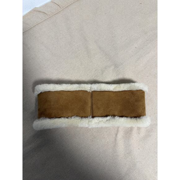 UGG Shearling Ear Warmer Headband Womens One Size Brown Tan Fleece Faux Fur - Picture 3 of 7